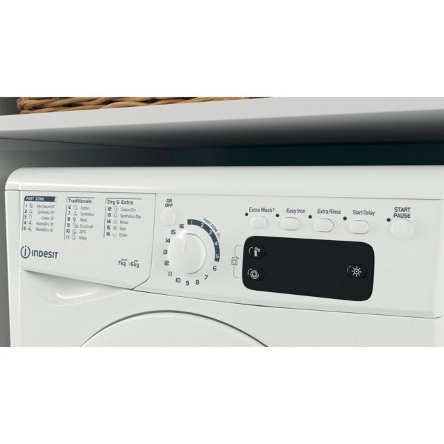 Indesit EWDE761483WUK White 7Kg Wash/ 6Kg Dry Washer Dryer