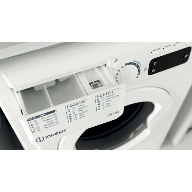 Indesit EWDE761483WUK White 7Kg Wash/ 6Kg Dry Washer Dryer