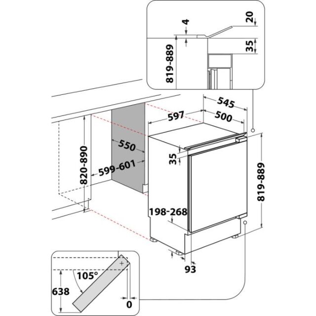 Indesit INBUL011 Built Under 59.7Cm Wide Larder Fridge