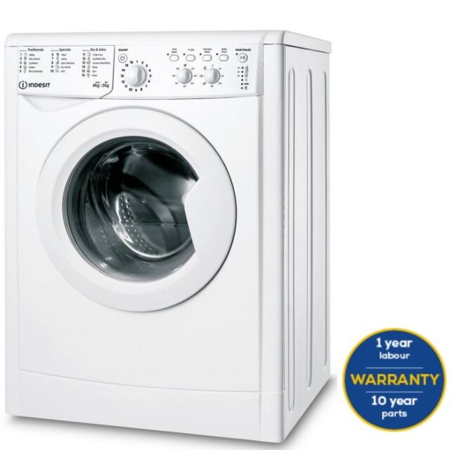 Indesit IWDC65125UKN Washer Dryer With 6Kg Wash Capacity And 5Kg Dry Capacity