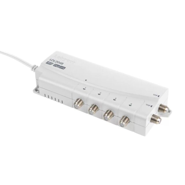 Labgear LDL204B 4-Way Aerial Amplifier with Bypass