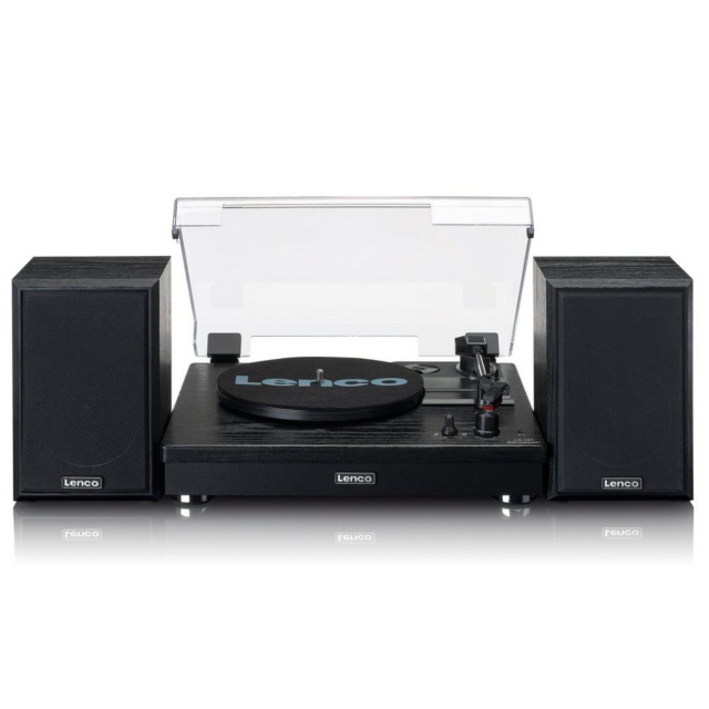 Lenco A004814 Black Ls-101 Turntable & Hifi Speakers