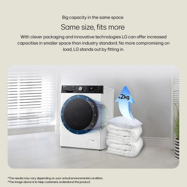 LG F4Y513WWLN1 White 13Kg/ 1400 Rpm Washing Machine