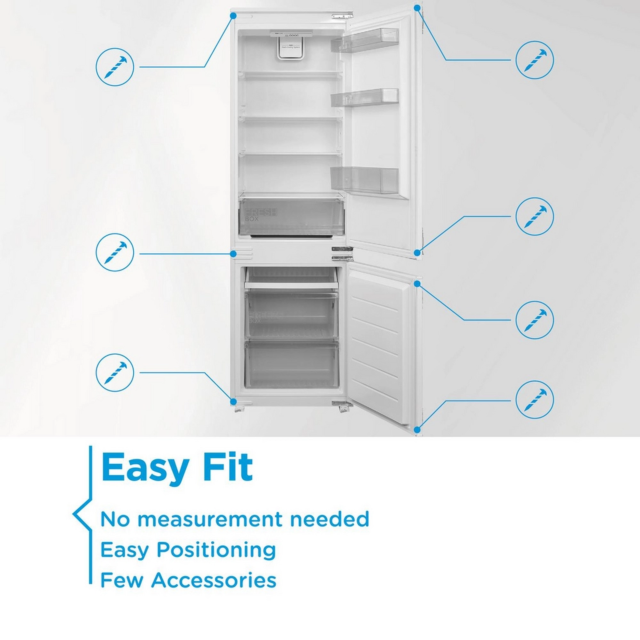 Midea MDRE379FGE01D 54Cm 70/30 White Built In Fridge Freezer