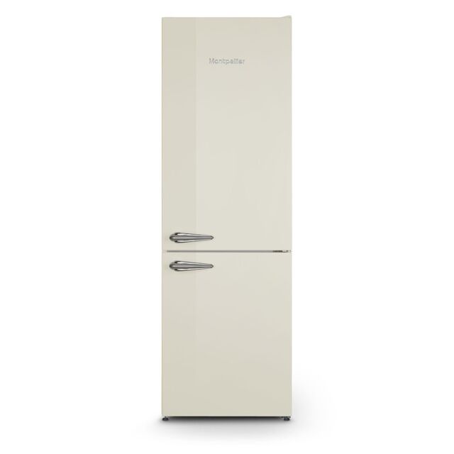 Montpellier MAB386EC Cream Retro Style No Frost 59.5Cm Wide Fridge Freezer