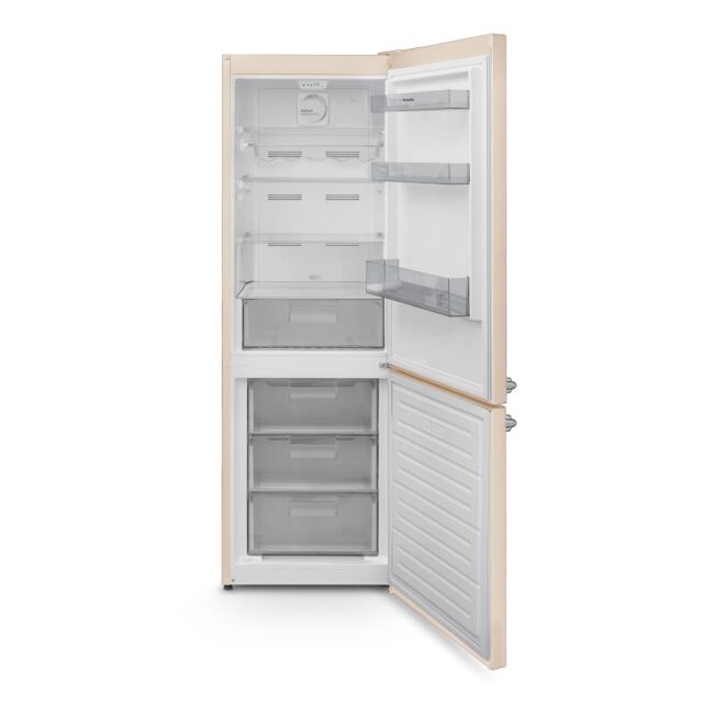 Montpellier MAB386EC Cream Retro Style No Frost 59.5Cm Wide Fridge Freezer