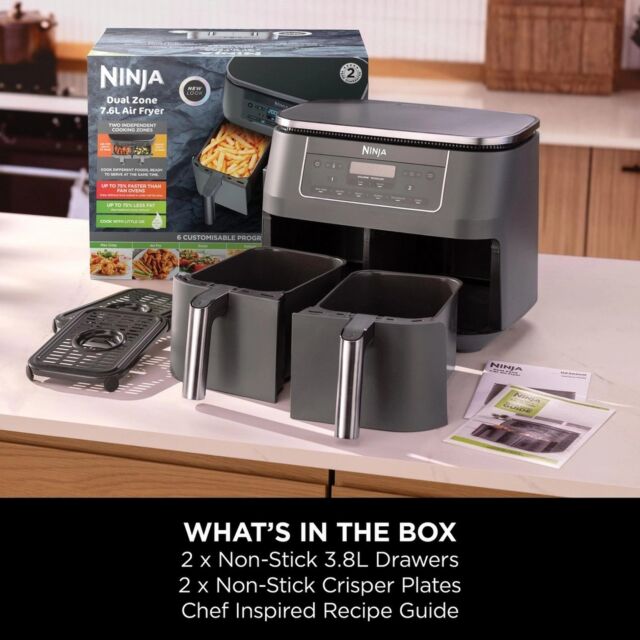 NINJA DZ300UK 7.6Litre 6 In1 Dual Zone Airfryer