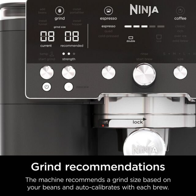 NINJA ES601UKBK Luxe Cafe Premier Espresso-Machine Bean To Cup