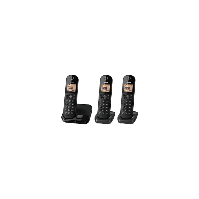 Panasonic KXTGC413EB Digital Cordless Phone (Triple Handset)