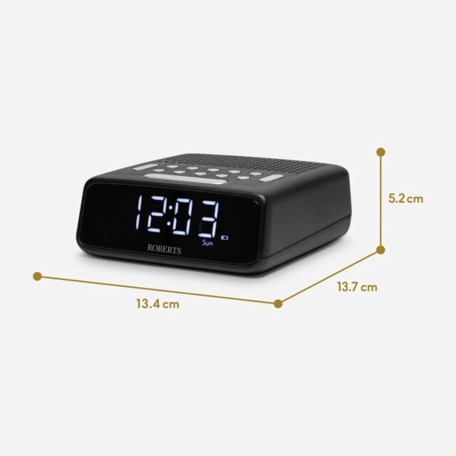Roberts Radio ORTUSFMBK Black Ortus FM Dual Alarm FM Radio