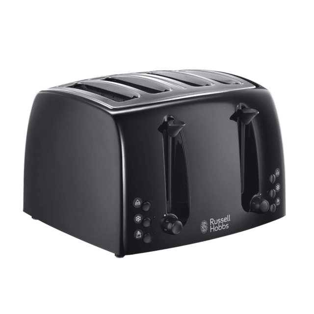 Russell Hobbs Black Textures 4 Slice Toaster
