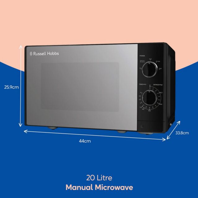 Russell Hobbs RHM2047B Black 20 Litre/ 800 Watts Manual Microwave