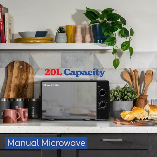 Russell Hobbs RHM2047B Black 20 Litre/ 800 Watts Manual Microwave