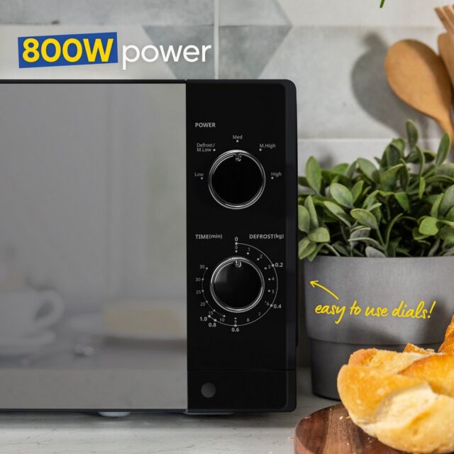 Russell Hobbs RHM2047B Black 20 Litre/ 800 Watts Manual Microwave