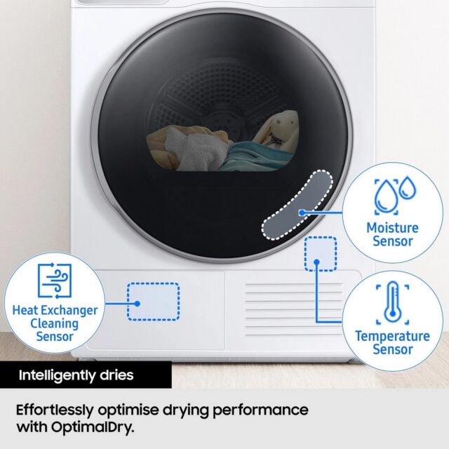Samsung DV90CGC0A0ABEU Black Series 5 Optimal Dry 9Kg Smart Heat Pump Tumble Dryer
