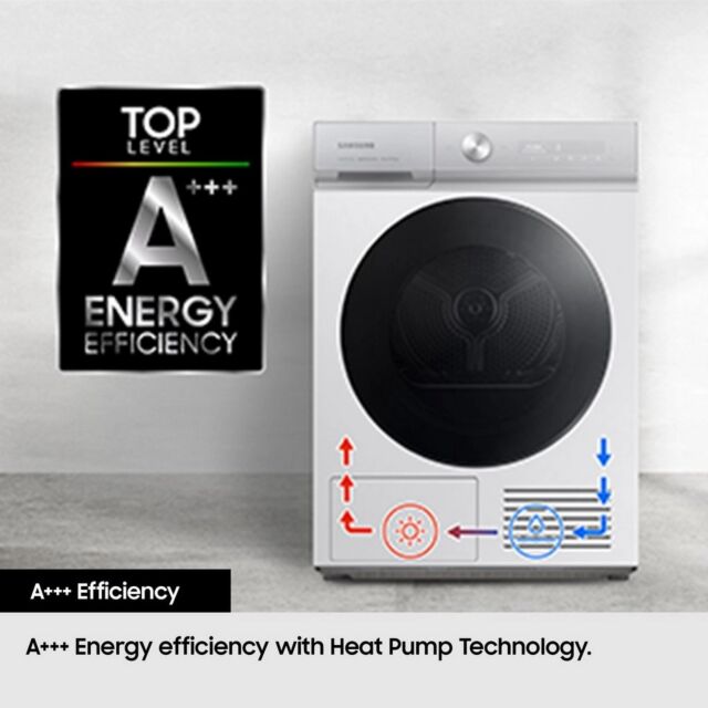 Samsung DV90CGC0A0ABEU Black Series 5 Optimal Dry 9Kg Smart Heat Pump Tumble Dryer