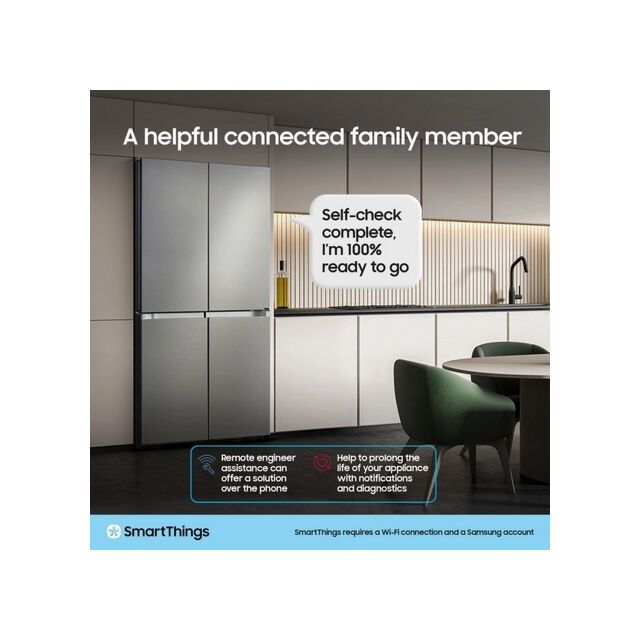 Samsung RS70F64KEFEU Black 91Cm Wide Side By Side Fridge Freezer With Plumbed Water & Ice Dispenser