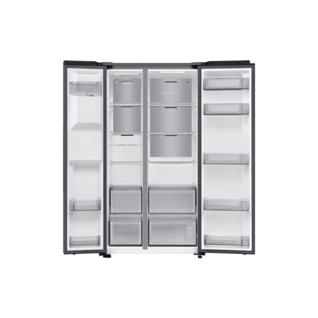 Samsung RS70F64KETEU Silver 91Cm Wide Side By Side Fridge Freezer With Plumbed Water Dispenser