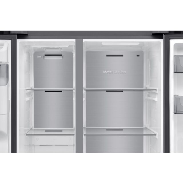 Samsung RS70F64KETEU Silver 91Cm Wide Side By Side Fridge Freezer With Plumbed Water Dispenser