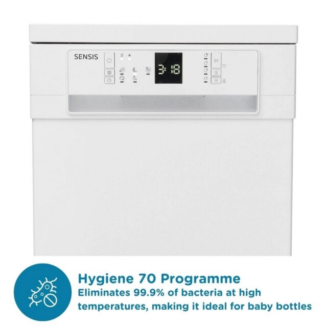 Sensis DWF0110SLEW White Slimline 44.8Cm Dishwasher With 10 Places