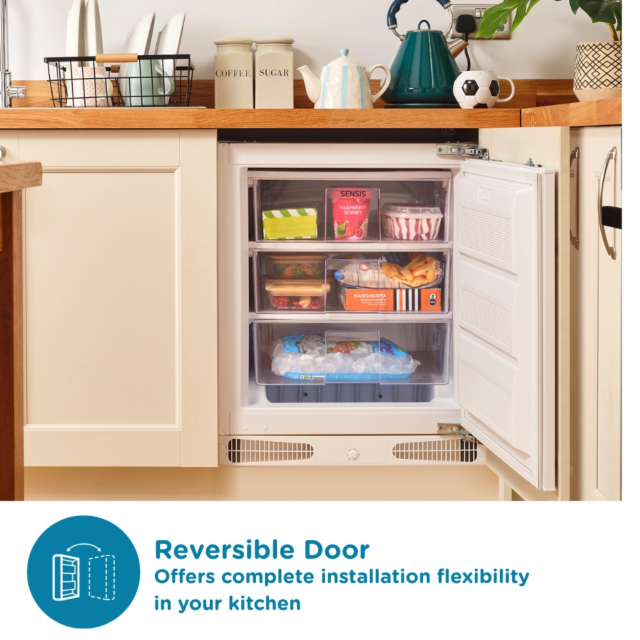 Sensis RFUCBI01Z54EW 59.5Cm Integrated Static Undercounter Freezer