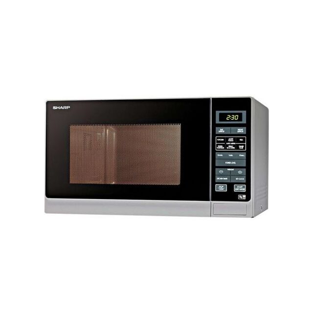 Sharp R372SLM Silver 25 Litre/ 900W Solo Microwave