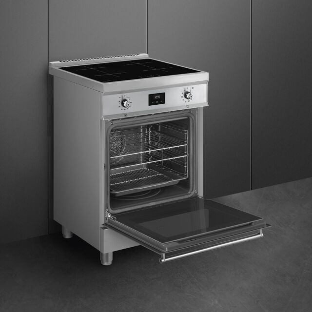 Smeg C6IPXT2 60X60cm Concert Classic Full Electric Cooker With Induction Hob