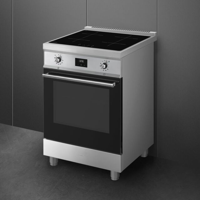 Smeg C6IPXT2 60X60cm Concert Classic Full Electric Cooker With Induction Hob