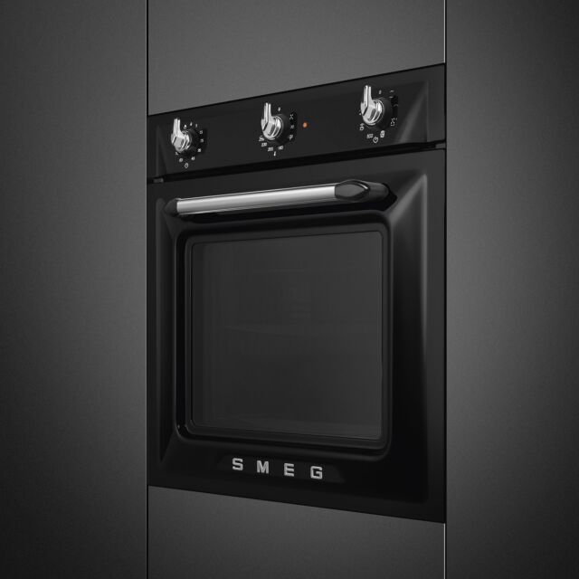 Smeg SF6905N1 Black Built In Victoria Single Electric Oven