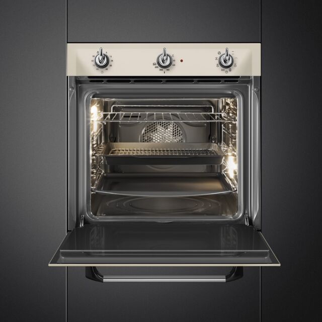 Smeg SF6905P1 Cream 60Cm Built In Electric Single Oven
