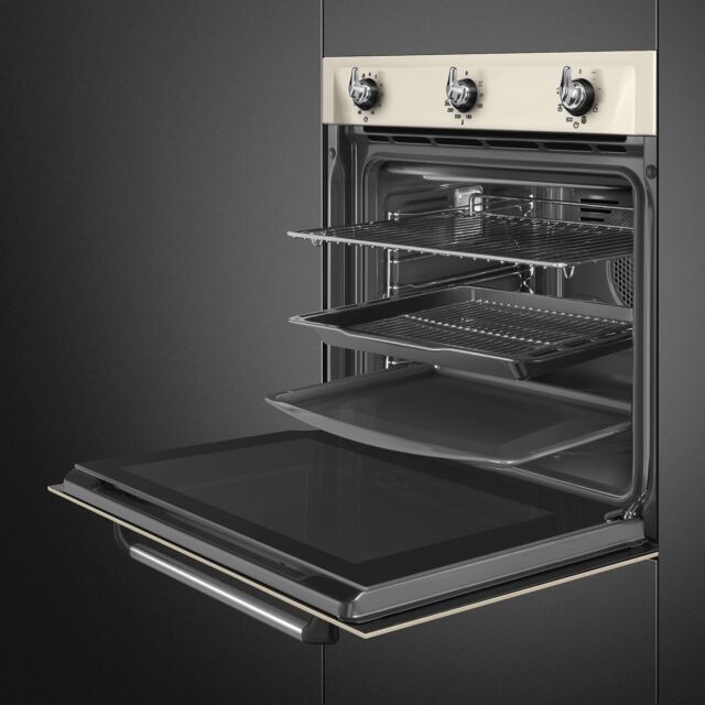Smeg SF6905P1 Cream 60Cm Built In Electric Single Oven