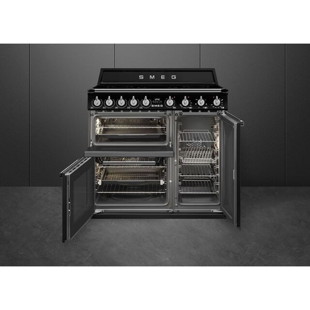 Smeg TR93IGR2 90cm Victoria Electric Range Cooker Slate Grey