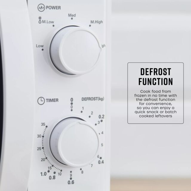 Swan SM4420WHT White 20L/700W Manual Microwave