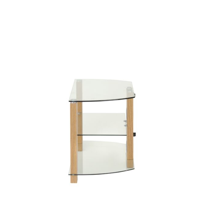 TTAP L630-600-30C Vision 600Mm TV Stand In Light Oak With Glass For TVs UP TO 40inch