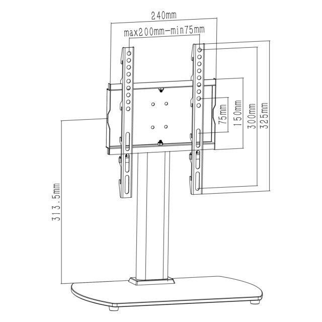 TTAP Swivel Table Top TV Stand (22inch-43inch)