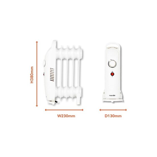 Warmlite 650w Oil Filled Radiator