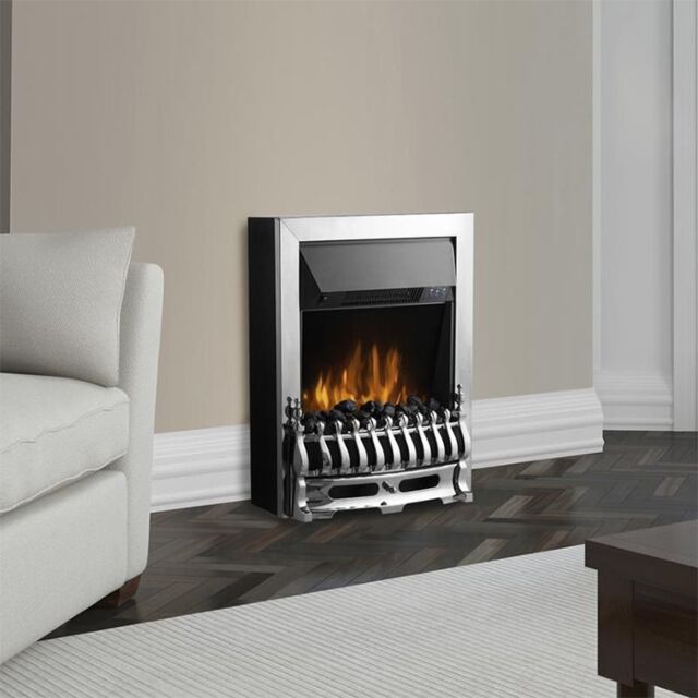 Warmlite WL45048 Chrome Whitby 2Kw Electric Inset Fire With Remote