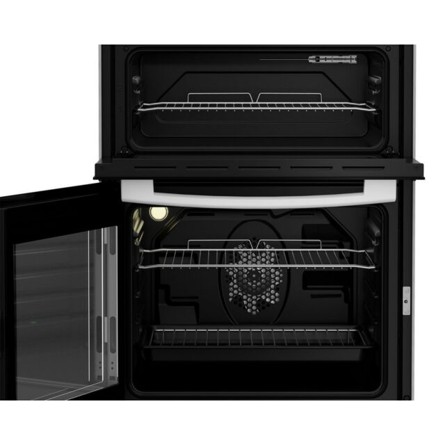 Zenith ZE605W White 60Cm Twin Cavity Electric Cooker With Ceramic Hob