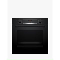 Bosch HQA574BB3B Black Built In Single Electric Oven With Pyrolytic Cleaning Function