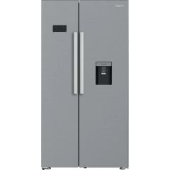 Hotpoint HPG26583WXP4UK Silver No Frost Amercian Style Fridge Freezer With Non Plumbed Water Dispens