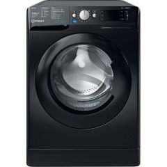 Indesit BWE81496XKVUK Black 8Kg/ 1400 Rpm Washing Machine With Push And Go