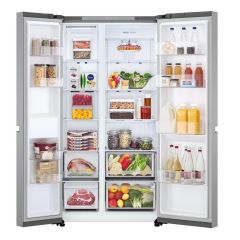 LG GSBC40PYPE Silver 91.3Cm Wide Frost Free American Style Fridge Freezer With 60/40 Split