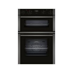 Neff U1ACE2HG0B Black With Graphite Trim Built In Electric Double Oven