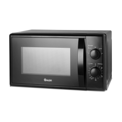 Swan SM4420BLK Black 20L 700W Manual Microwave